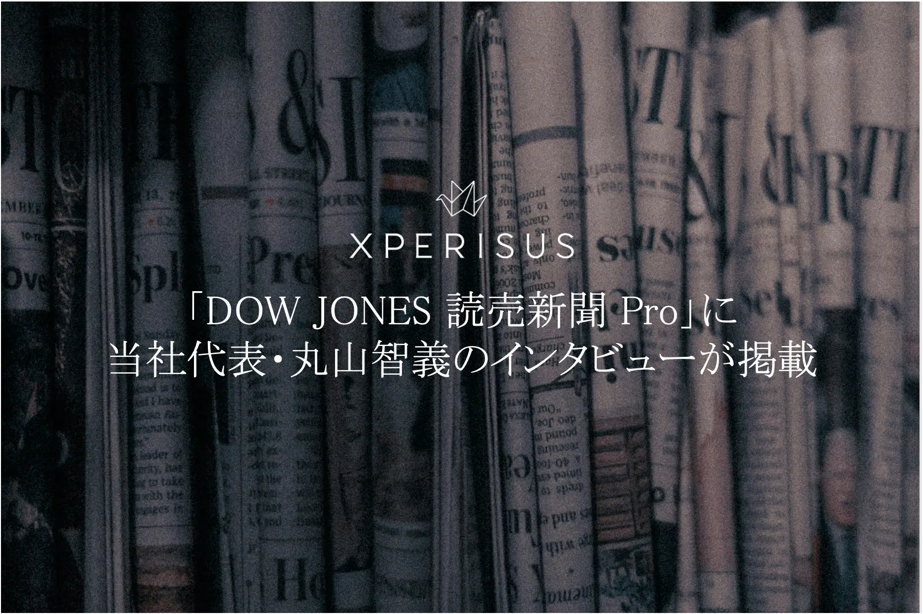 「DOW JONES 読売新聞 Pro」にて、当社代表・丸山智義のインタビュー記事が掲載されました