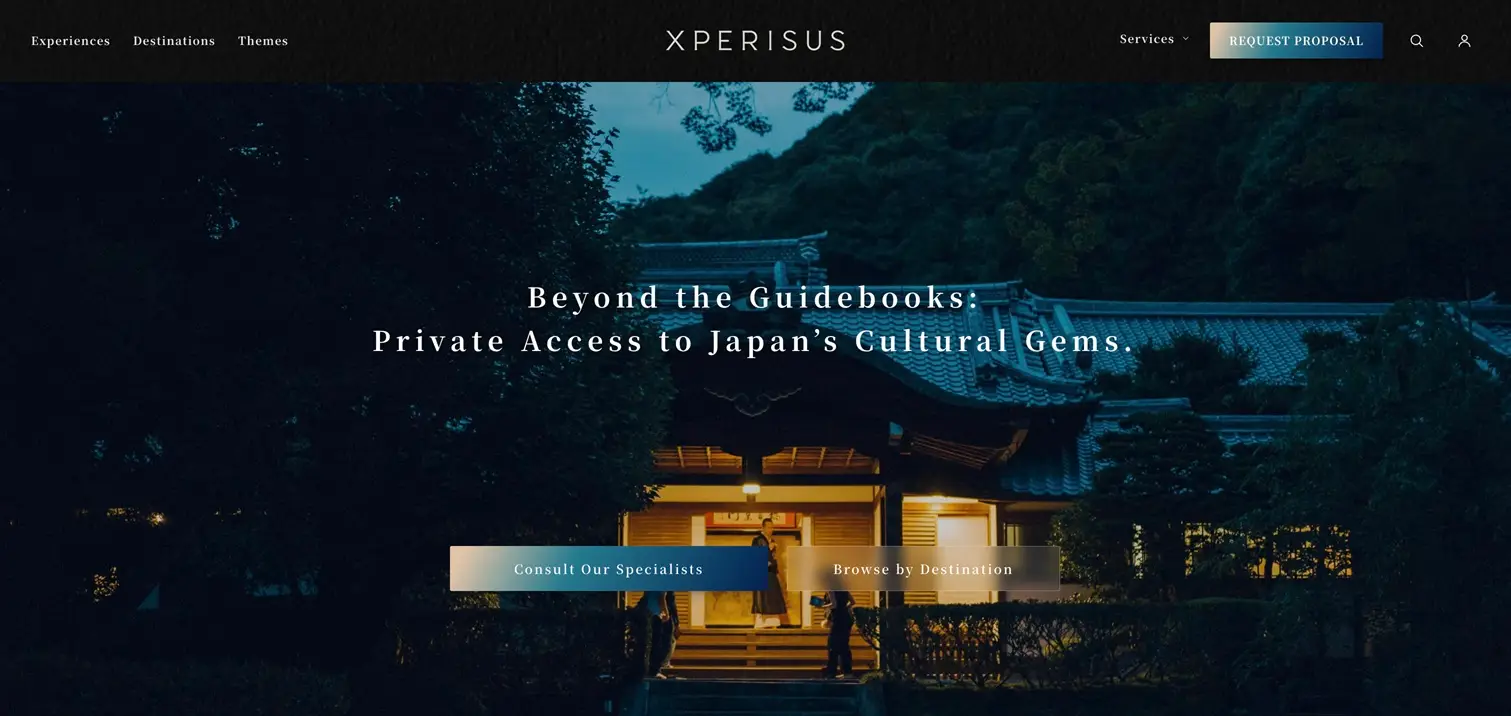 エクスペリサス、日本各地の高付加価値体験を海外富裕層市場へ届ける旅行会社向け会員制サービス「XPERISUS.com」のフルリニューアル第１弾を実施